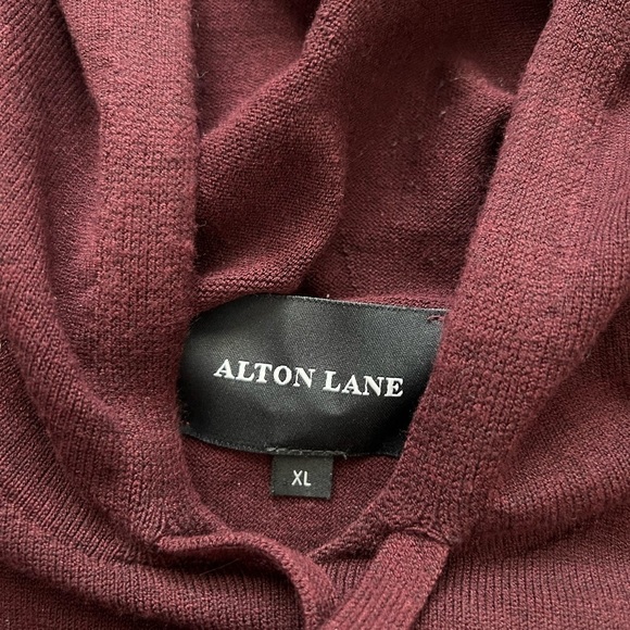Alton Lane Men’s Knit Sweater Hoodie Sweatshirt | Burgundy Red | XL - Picture 4 of 7